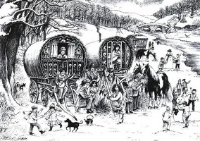 Gypsies  Winter Scene 01
